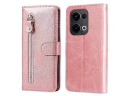 Capa De Celular De Couro Com Zíper E Textura De Bezerro Da Moda