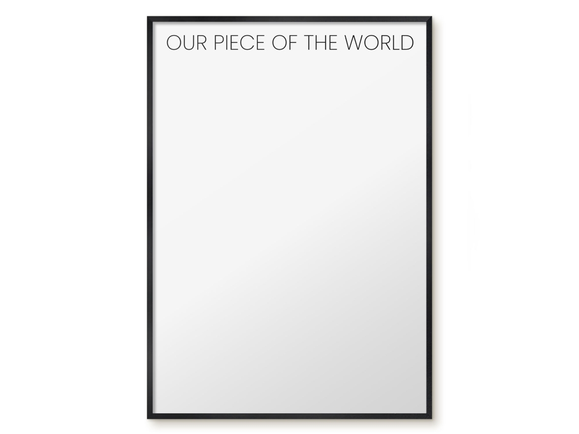 Quadro de parede magnético Nosso pedaço do mundo para escritório Espelharte (70x100 cm)