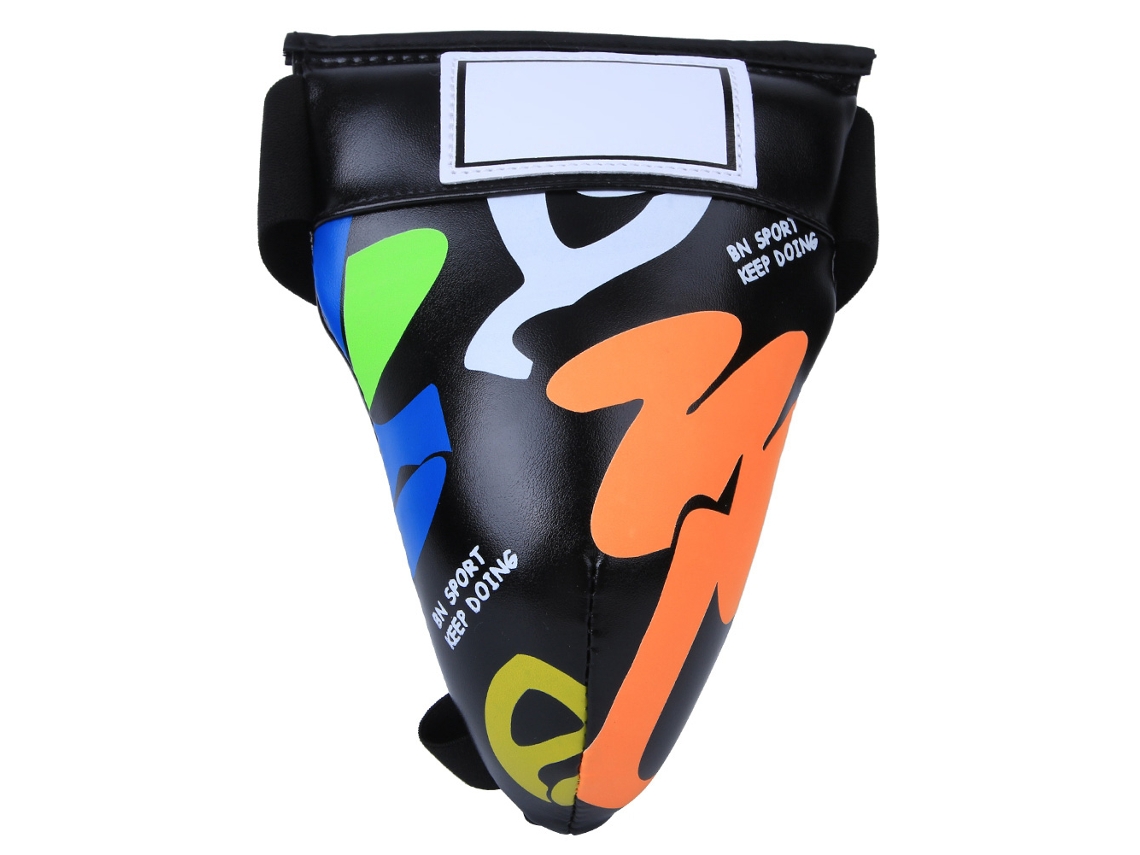 Protetor De Inguinal Para Crianças Bn Fight Com Design De Grafite Para Boxe Taekwondo Sanda Treinamento Preto