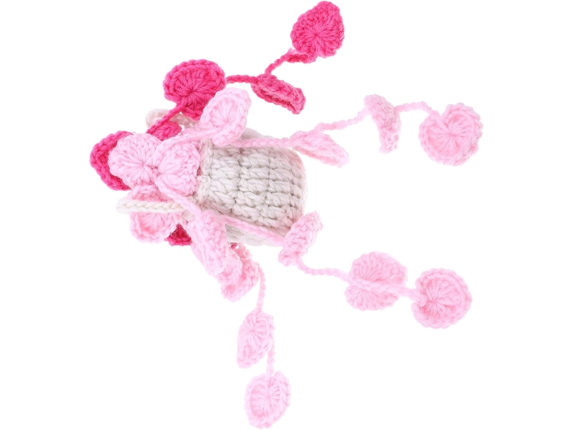 Perfeito para Penduração, Acessório Versátil e Confortável em Fio de Lã Rosa.