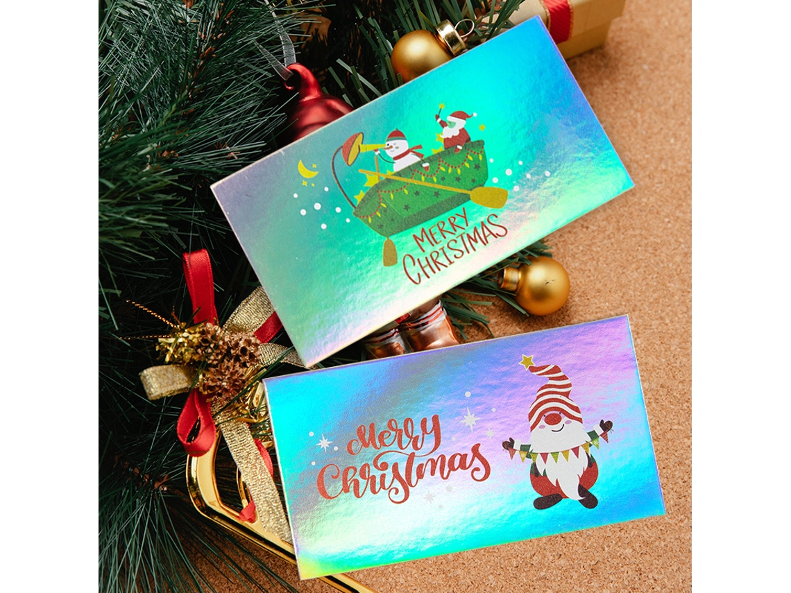 100 Cartões De Convite Para Festa Faça Você Mesmo, Cartões De Arco Íris Cortados A Laser, Cartões Com Mensagem De Papai Noel E Bon Aquaforge