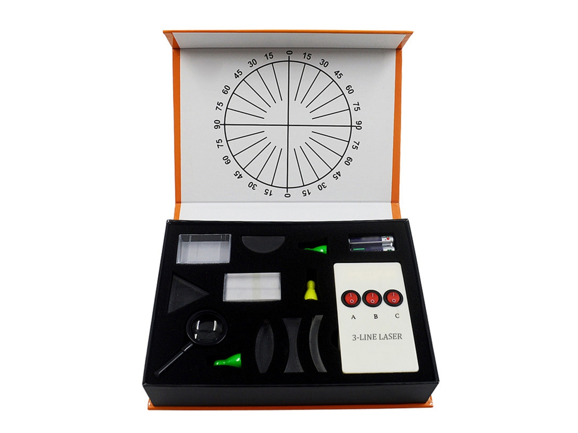 Conjunto de Equipamentos Ópticos Laboratoriais com Lentes e Prisma | S/MARCA