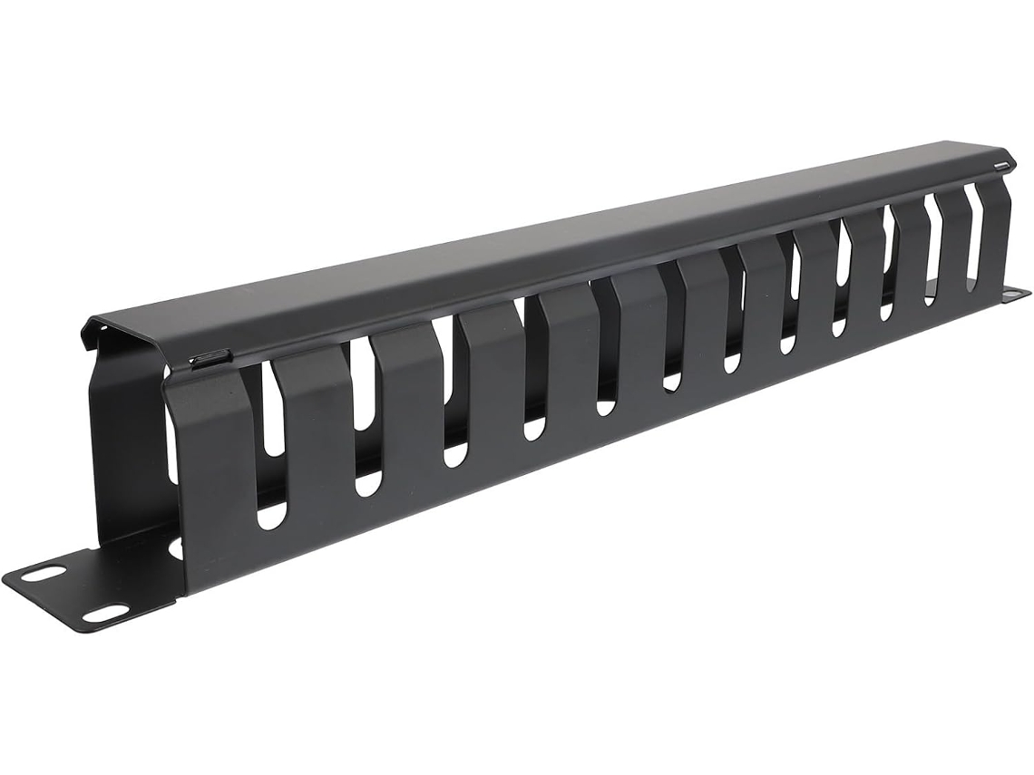 Rack De Gerenciamento De Cabos Horizontal De Metal De 12 Polegadas Para Gerenciamento De Cabos Resistente Ao Desgaste.
