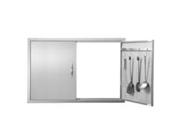 VEVOR 990X660 Mm Porta de Acesso À Ilha de Churrasco Porta de Cozinha Ao Ar Livre de Aço Inoxidável