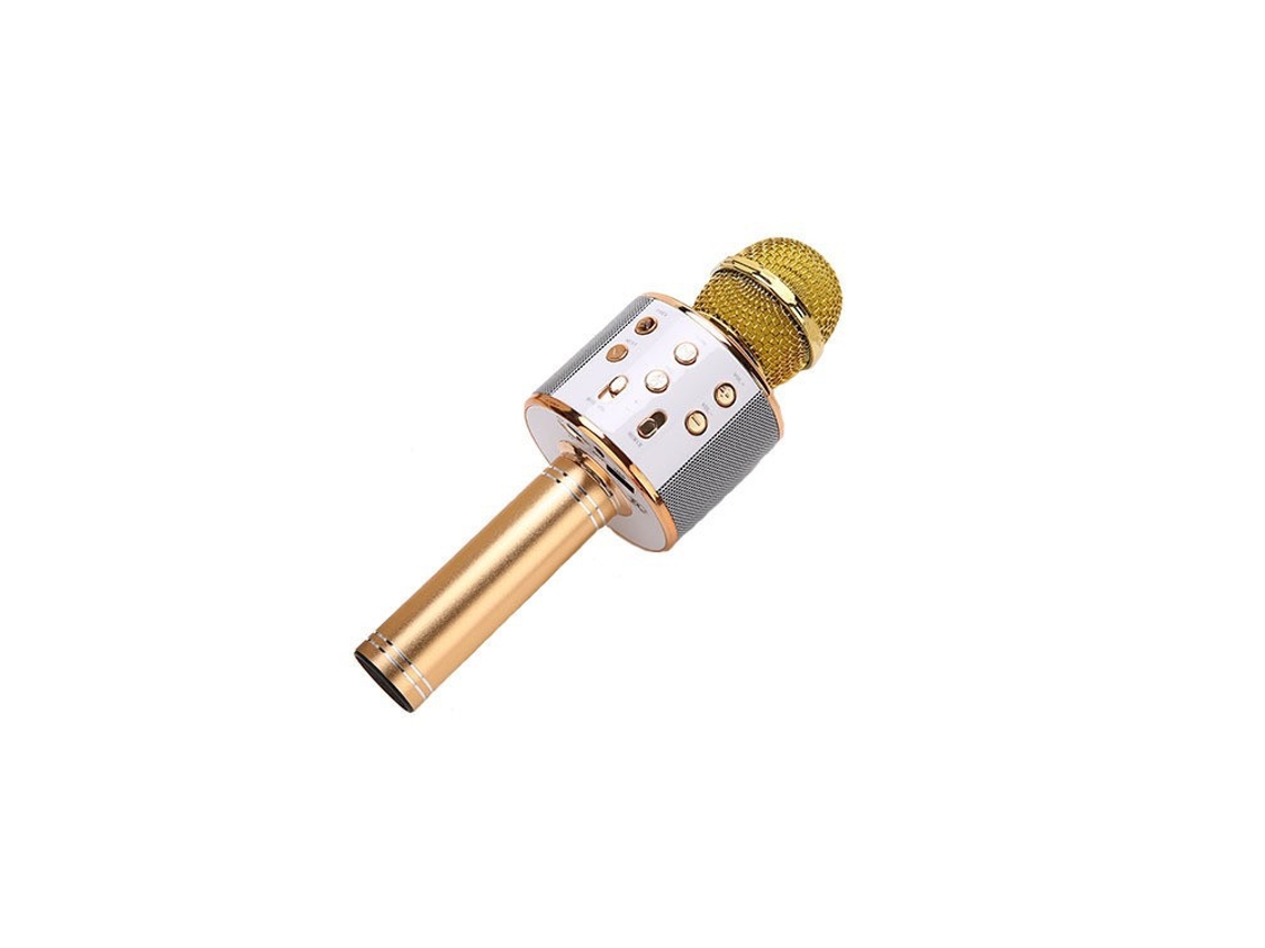 Microfone De Karaokê Com Alto-falante E Bluetooth Gold