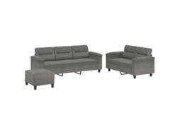 Sofa Set, Sofa Sets Vidaxl Cinzeto Microfibra (n/a)