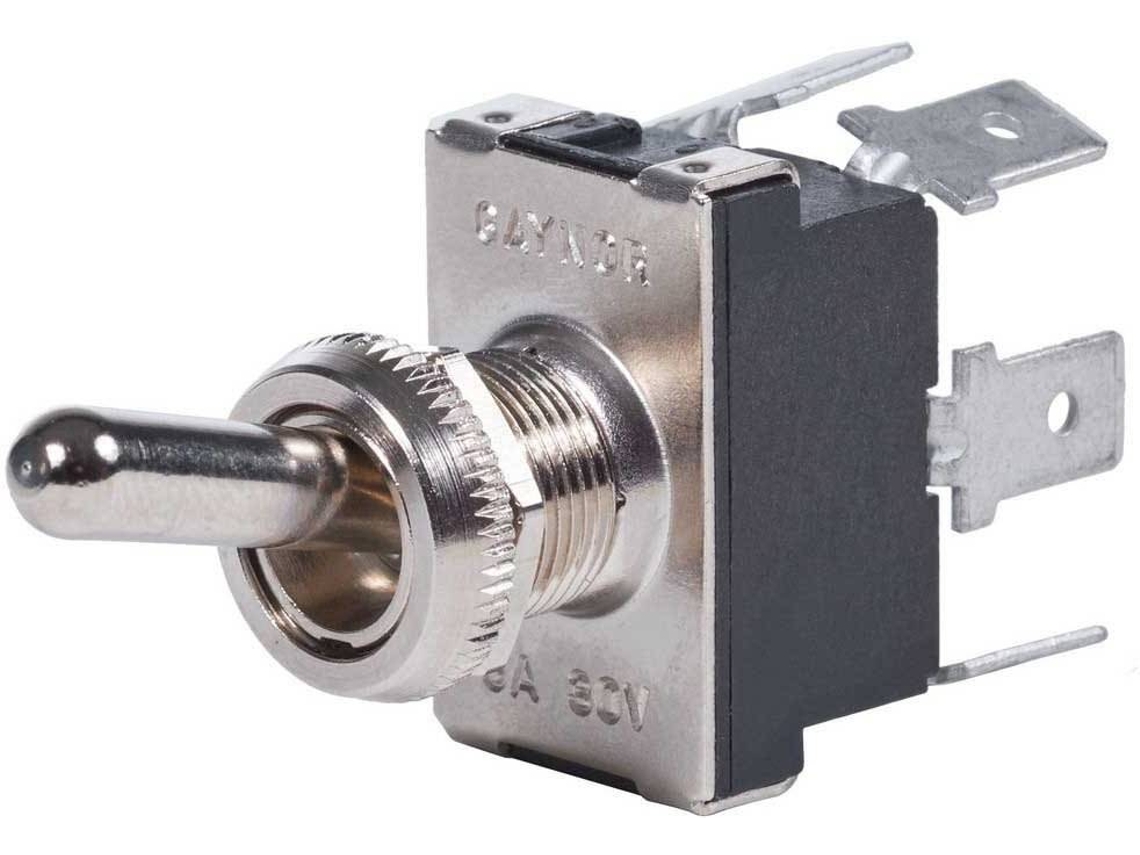 Interruptor BLUE SEA Panel Switch Dpdt On/Off/On 6T Prateado