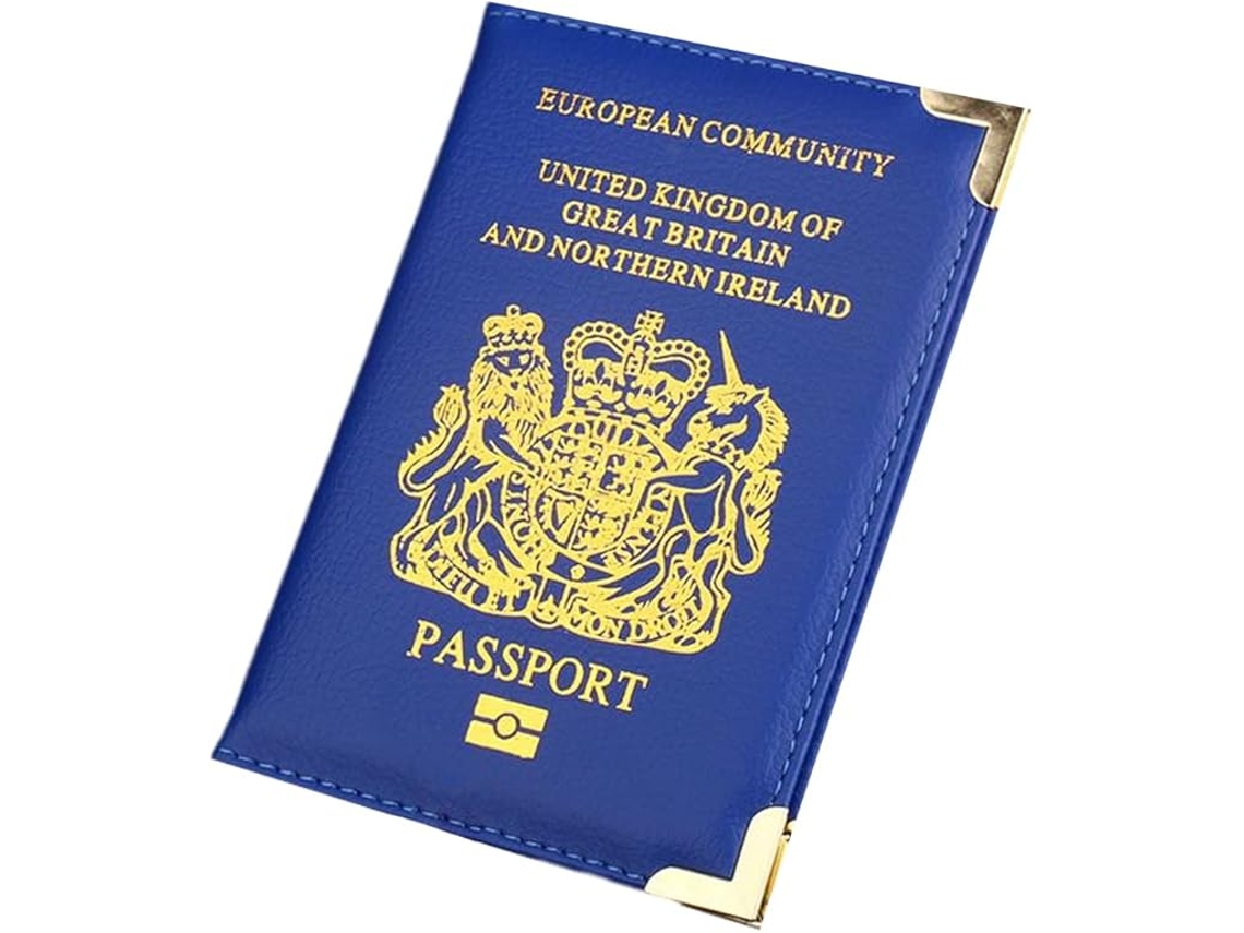Porta-passaporte Britânico Para Homens E Mulheres(azul), Pu Para Viagens