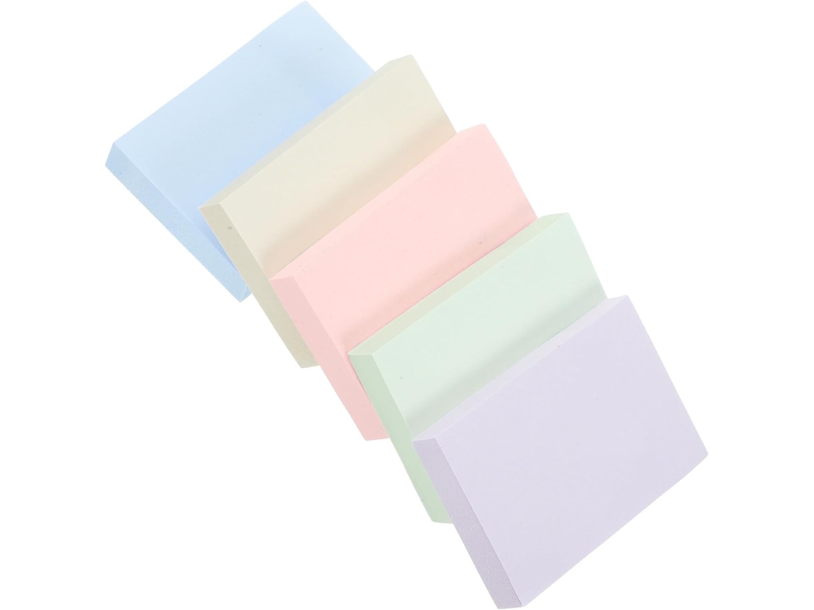 Pacote De 5 Conjuntos De Pequenos Carnetes Autoadesivos Em Papel Colorido, Bloco De Notas Destacáveis Forte