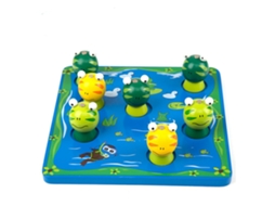 Mali brinquedo Educativo de Capturar Sapo com Vara de Madeira para Crianças Bonito e Seguro