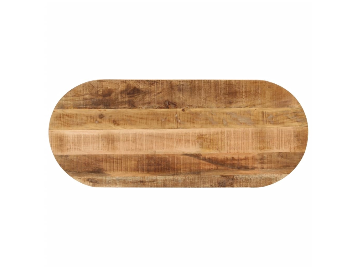 Vidaxl Tampo De Mesa Oval 120x50x2,5cm Madeira Mangueira Áspera Maciça
