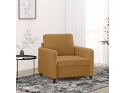 Vidaxl Poltrona 60 Cm Veludo Castanho
