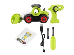 Ats juguete de Coche de Ingeniería Diy Con Control Remoto 2.4ghz, Vehículo Eléctrico Con Luz para Niños