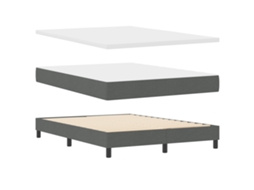 Conjunto 1 Cama Box Vidaxl Cinzento Tecido (200 X 140 Cm)