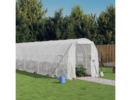 Estufa com Estrutura de Aço 12 M² 6X2X2 M Branco VIDAXL