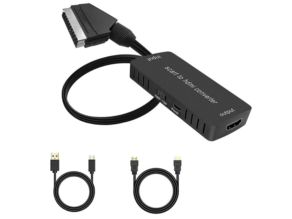 Conversor Scart para HDMI ZYBLSSBB com cabo HDMI