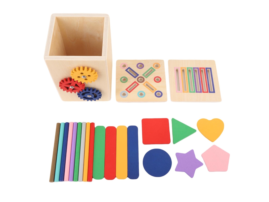 Mali brinquedo Educativo de Classificação de Formas e Cores em Madeira para Bebês Toddlers