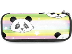Estojo Grande Lápis De Cor Com Estampas Listras, Panda E Estrelas, Ideal Escola, Escritório, Adultos, Meninas
