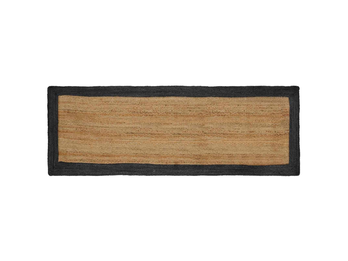 Conjunto 1 Tapete Moderno Vidaxl Cinzento Escuro Juta (80 X 300 Cm)