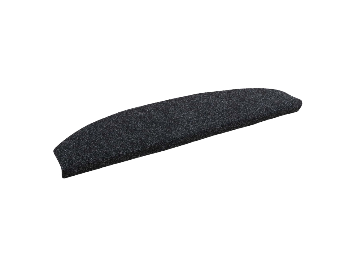 Vidaxl Tapetes Adesivos Para Escadas 15 Pcs Preto 80 X 24,5 X 3,5 Cm