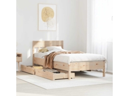 Vidaxl Cama Sem Colchão 90x190 Cm Madeira De Pinho Maciça