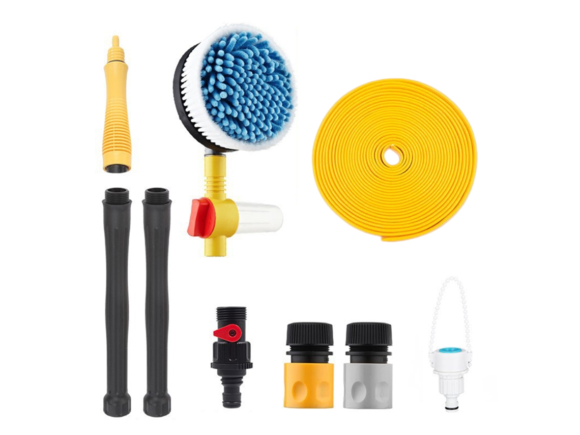 Pincel Giratório Para Lavar Carros Com Cabo Longo, Kit De Lavagem Com Espuma Automática, Acessórios Para Carros, Jardins E Animais De Estimação