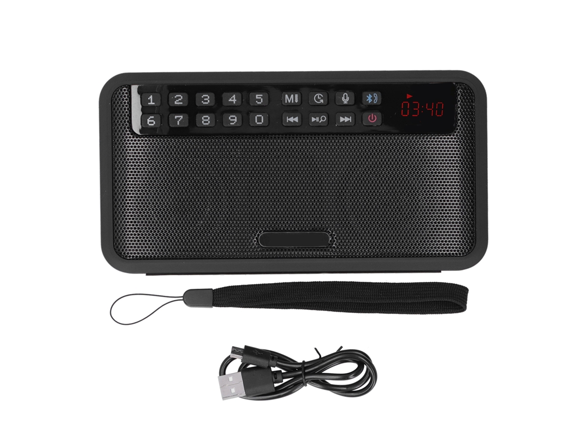 Colunas Bluetooth Portáteis Com Suporte Aux E Cartão De Memória