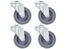 Vidaxl Rodas Giratórias Com Furo 4 Pcs 75 Mm