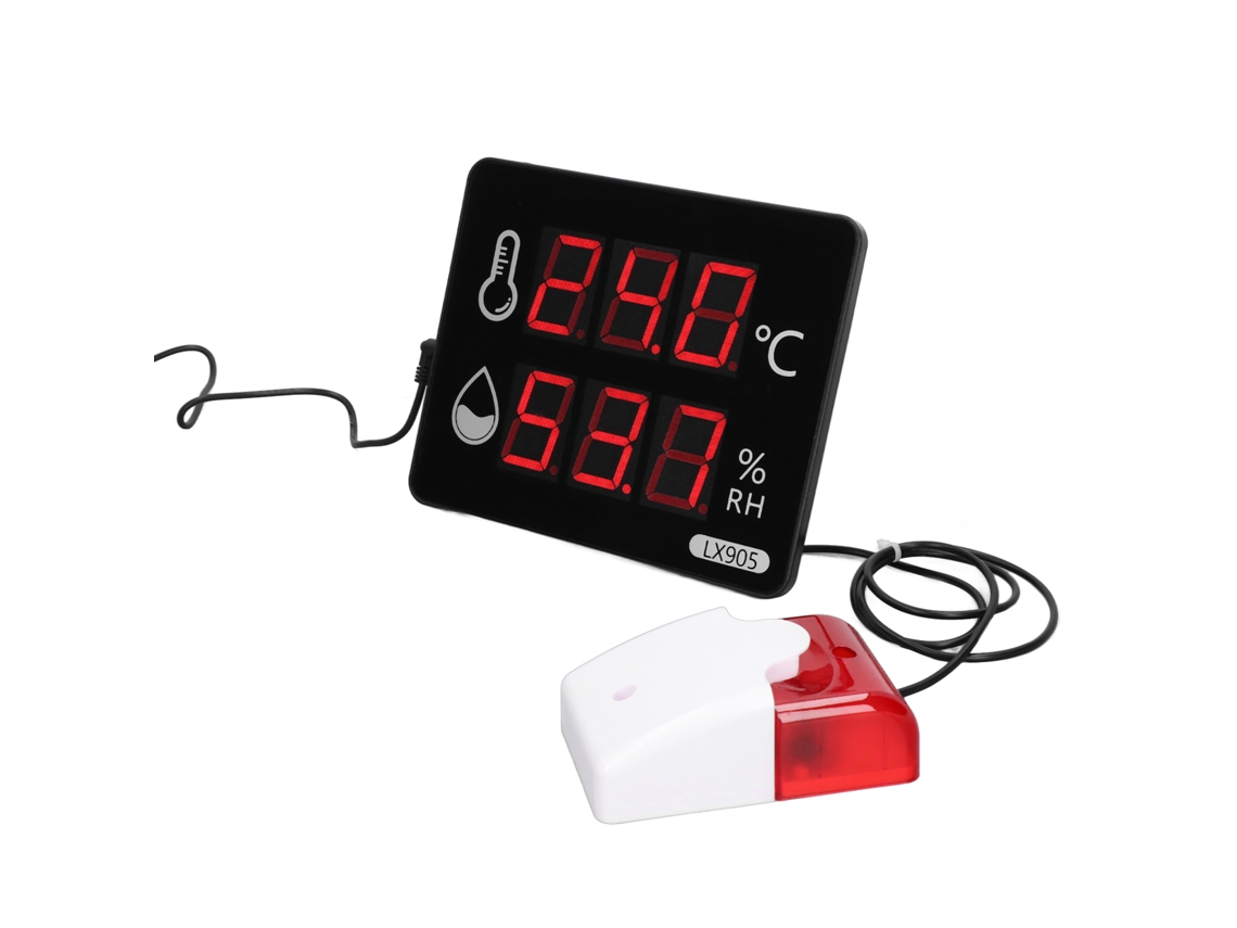 Laxiscreed Termómetro Digital Com Higrómetro Led Para Medir Temperatura E Humidade