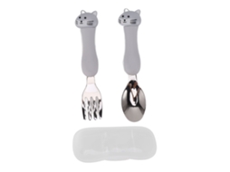 Colher Cute LAXISCREED Inox para Bebê Treino Alimentar