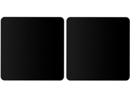 Conjunto de 2 Painéis Fotográficos de Mesa em Acrílico Preto Refletivo. SFUSHOS