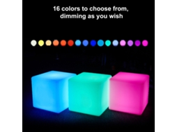 Rebe-lâmpada De Mesa Cubo Led Com Controle Remoto Recarregável Usb Para Crianças Presente Brinquedo Decoração Festa Jardim