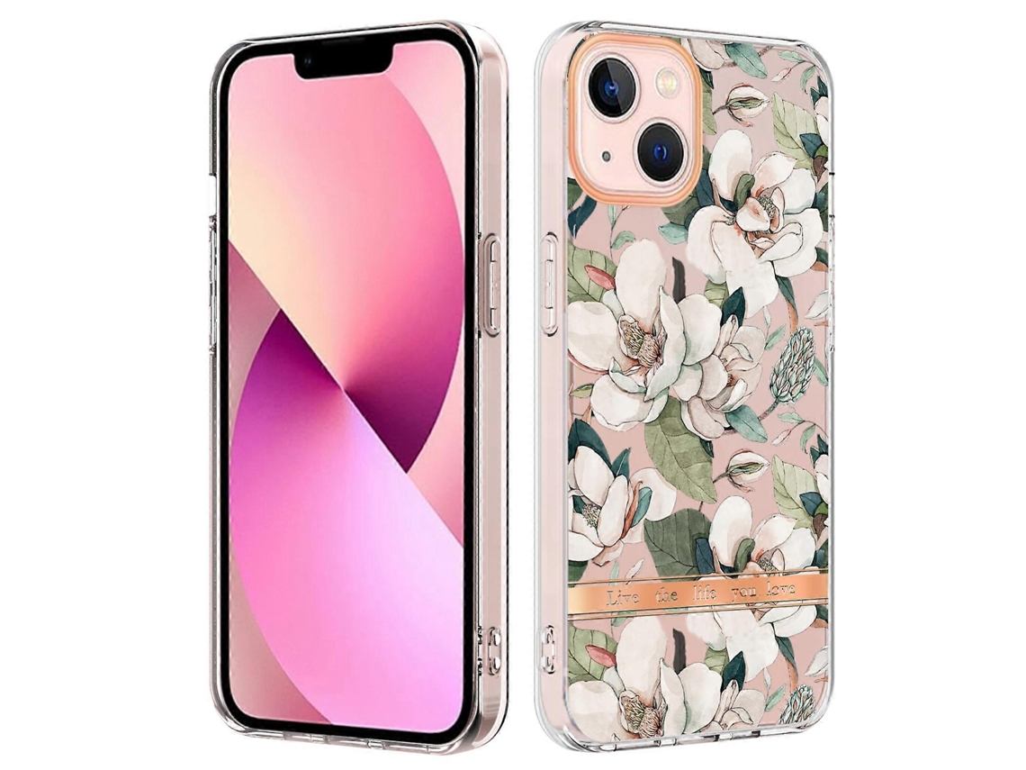Capa De Celular Imd Tpu Da Série Flores E Plantas Para Iphone 15 Plus