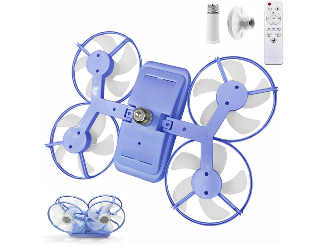 Ventilador De Teto Com Luz Led Estilo Drone, 2 Em 1 Controle Remoto,
