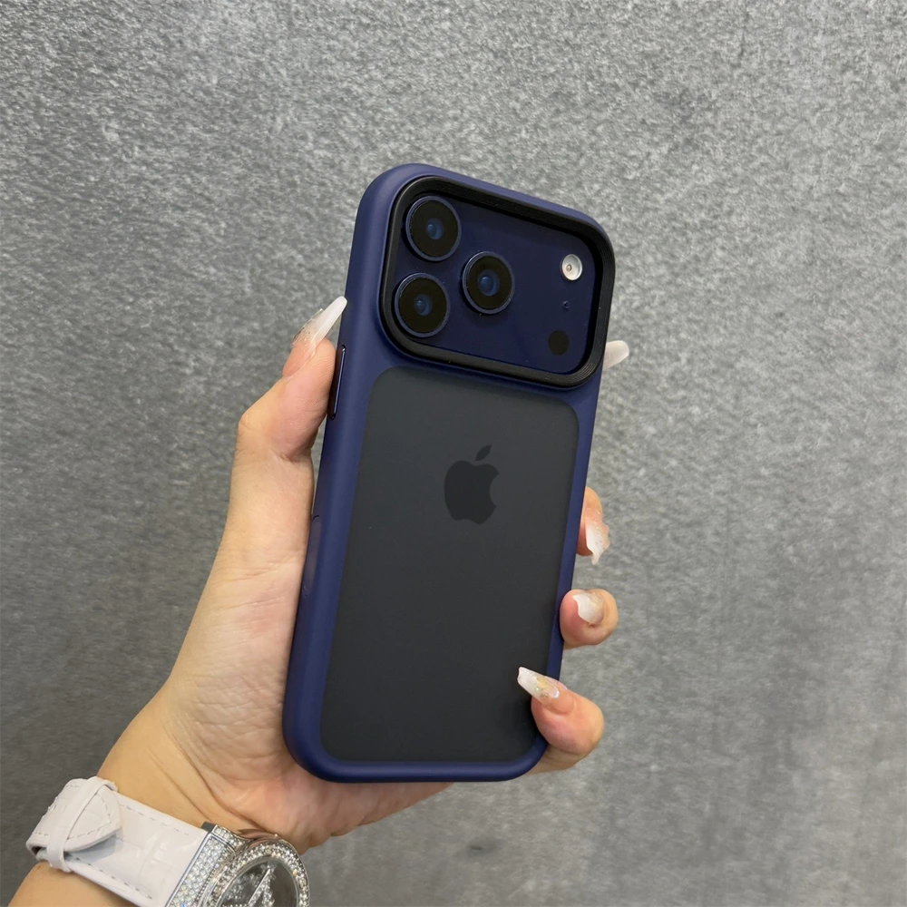 (azul 17promax) Capa Protetora Ultrafina Fosca Semitransparente Em Pc Tpu Resistente A Impactos