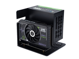 Suporte externo para placa gráfica eGPU Thunderbolt 3/4 para PCI em preto com possibilidade de instalação de fonte de alimentação ATX (MDUG)