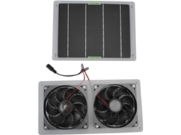 Kit De Ventilador Com Painel Solar 100w E 12v, Ventilador Duplo À Prova De Intempéries Com Energia Solar, Equipamento De