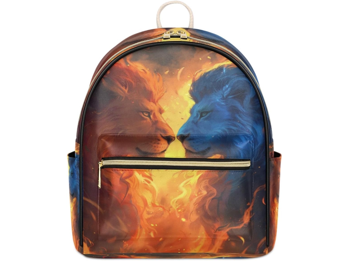 Mochila COURO Tropicallife Flame Lions para Mulheres e Crianças