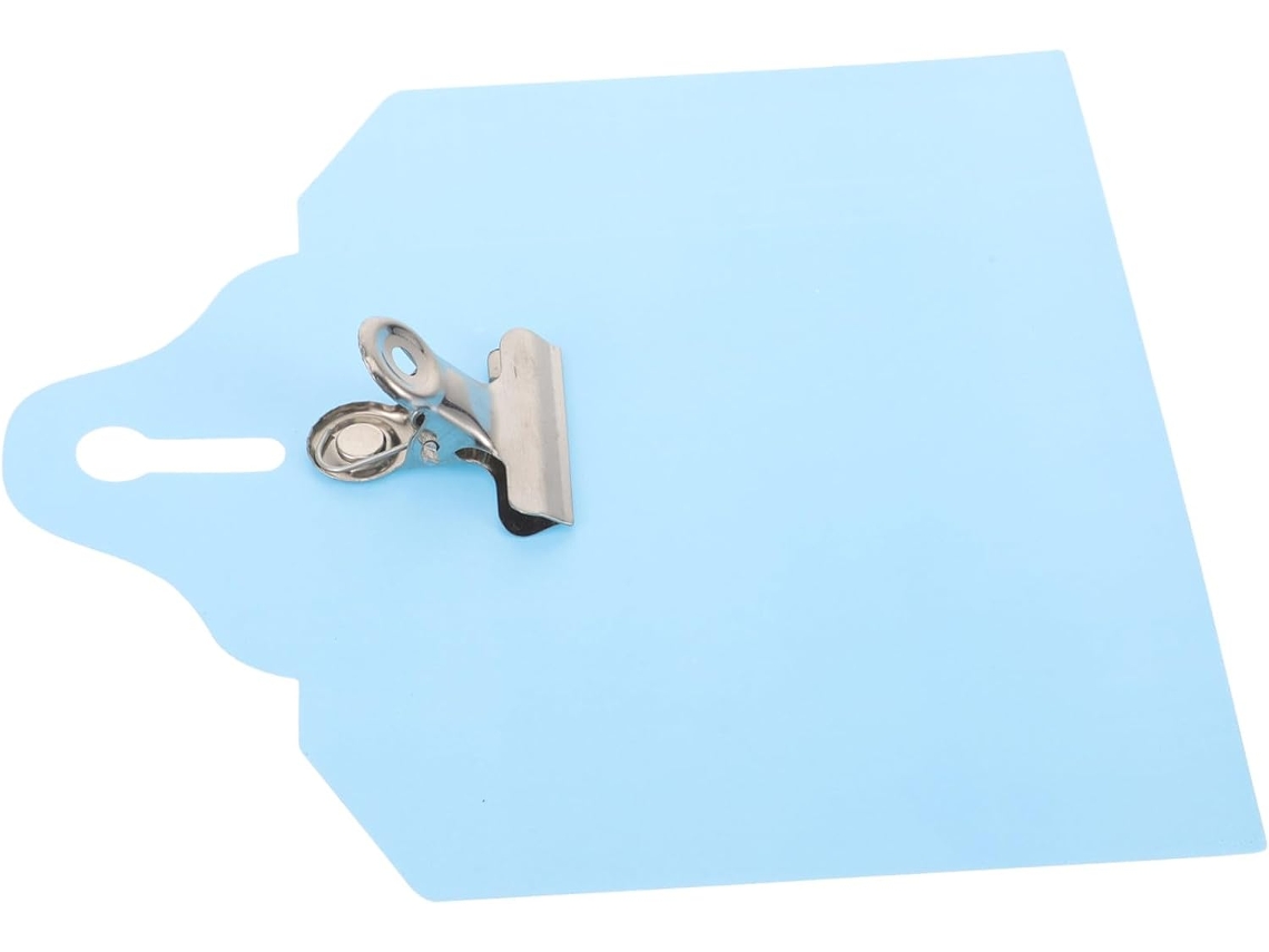 Sacola de papel rígido para enfermagem hospitalar, prática e conveniente de usar, saco de papel azul para anotações.