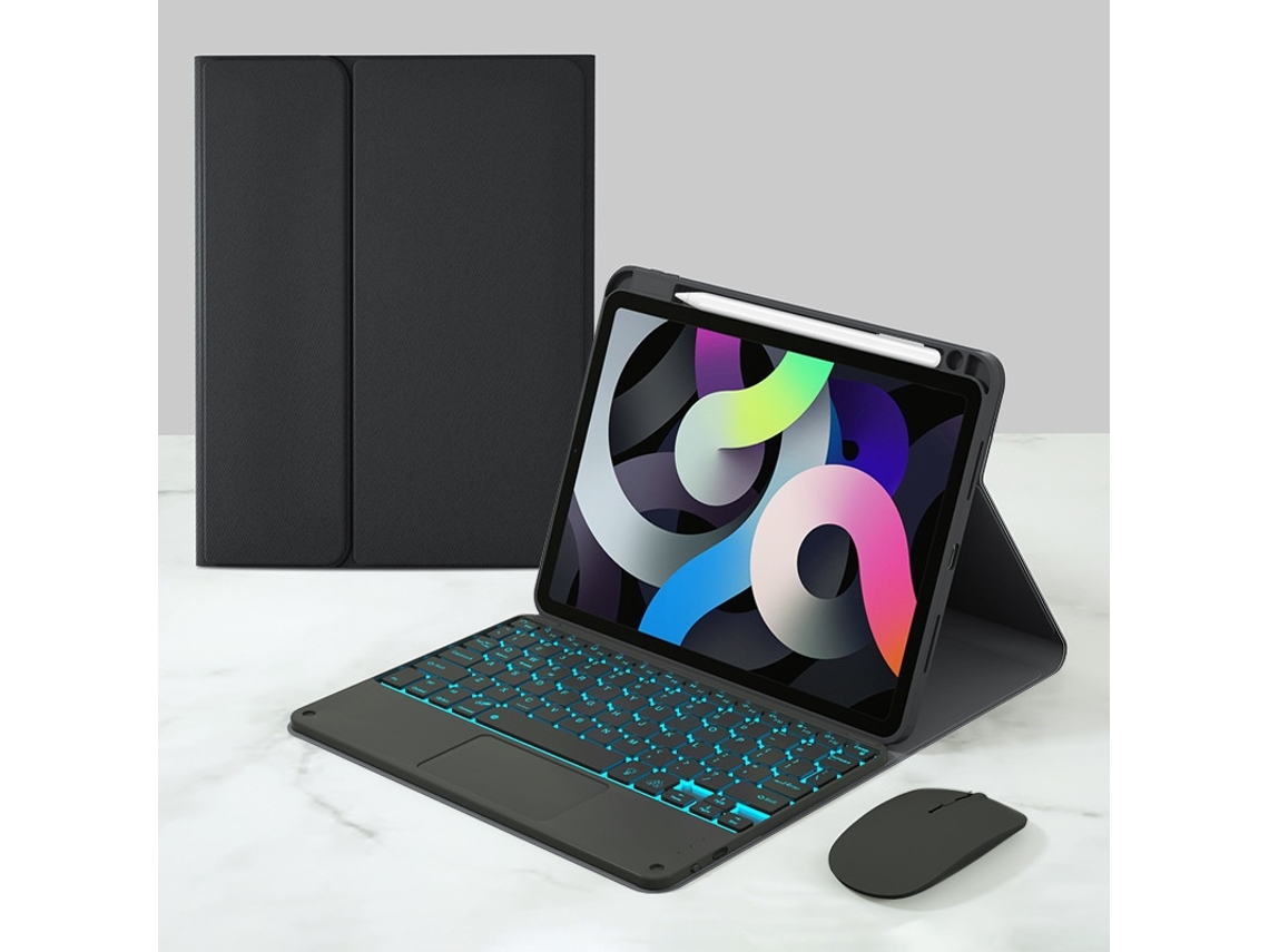 Lurelia Capa Com Teclado Bluetooth Para Ipad 10.2 Com Teclado Destacável