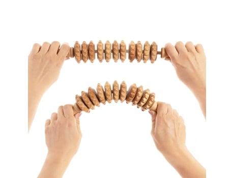 Rolo de madeira flexível para massagem de celulite para drenagem linfática Maderoterapia TUULI