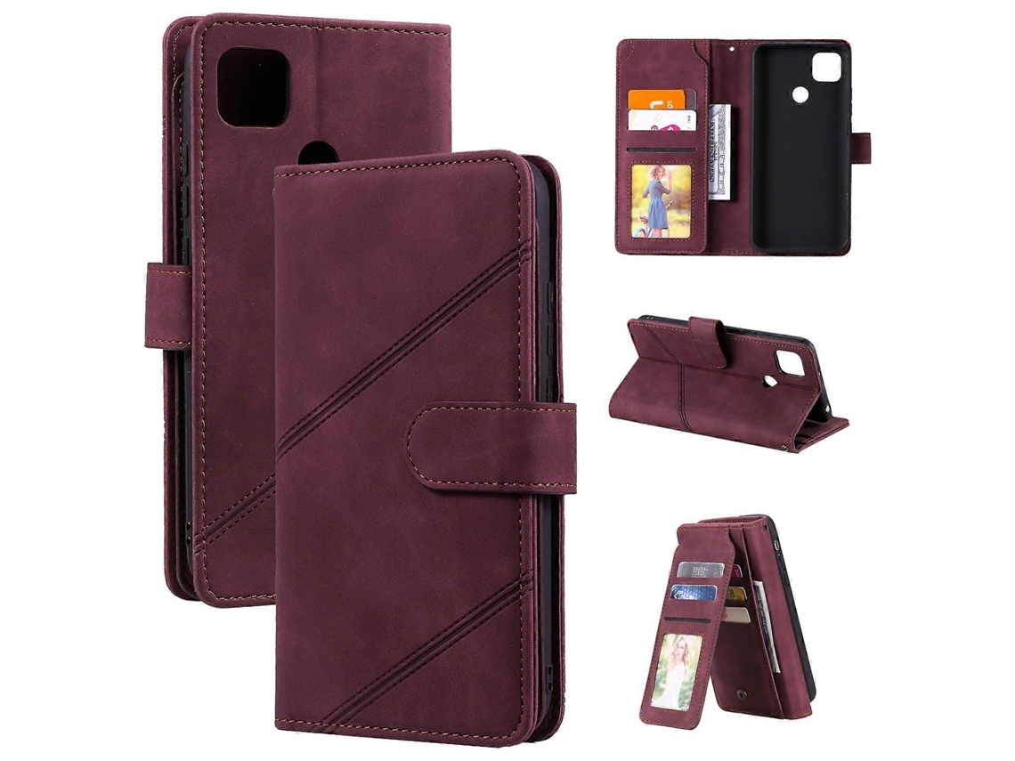 Capa De Couro Pu Com Toque Suave, Estilo Clássico E Formato Flip Horizontal Para Xiaomi Redmi 9c, Com Suporte, Compartimentos Para Vários Cartões, Car