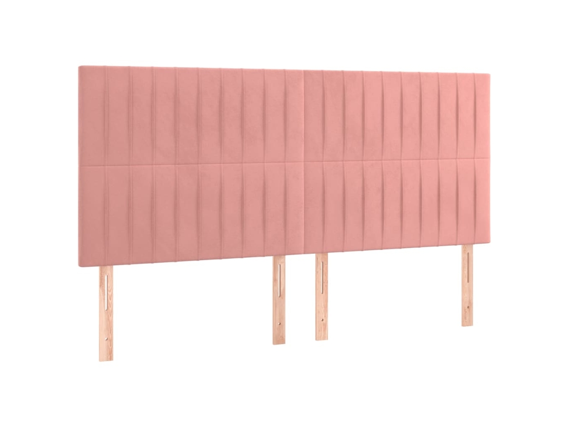 Cabeceira Rosa 200x5x118/128 Cm Veludo MAISON EXCLUSIVE