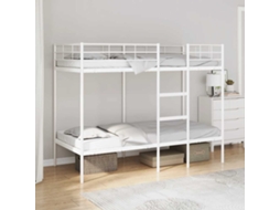 Vidaxl Beliche Sem Colchão 80x200 Cm Aço Branco