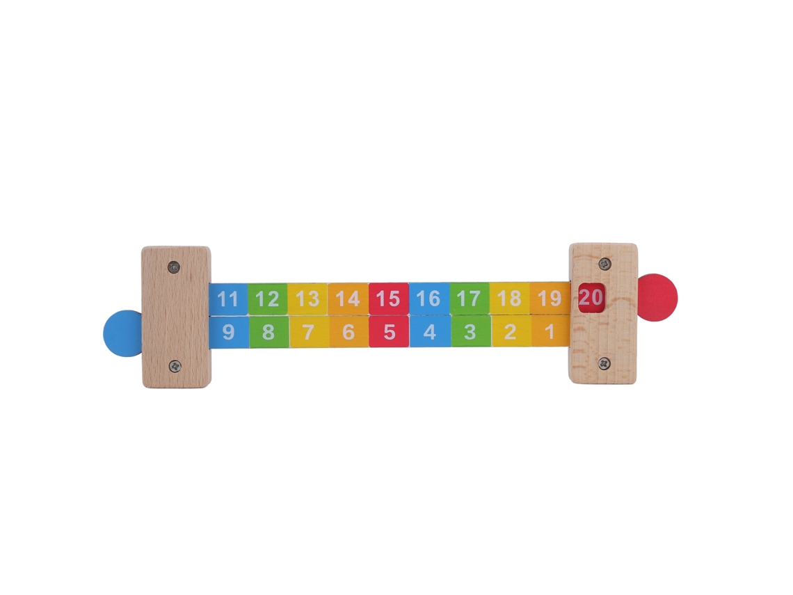 Primerox régua de Decomposição Numérica Madeira Colorida Educação Infantil Prática 1 20