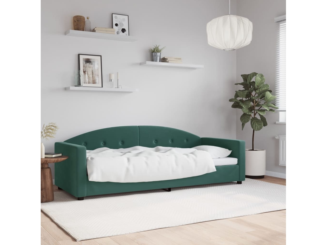 Sofá cama 80x200 cm Terciopelo Verde Oscuro
