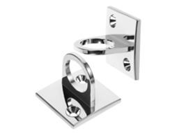 Suporte De Parede Para Barreiras Corda, Acessório De Aço Reforçado, Cor Prata, Conjunto De 2 Peças, Placa De Olhal E