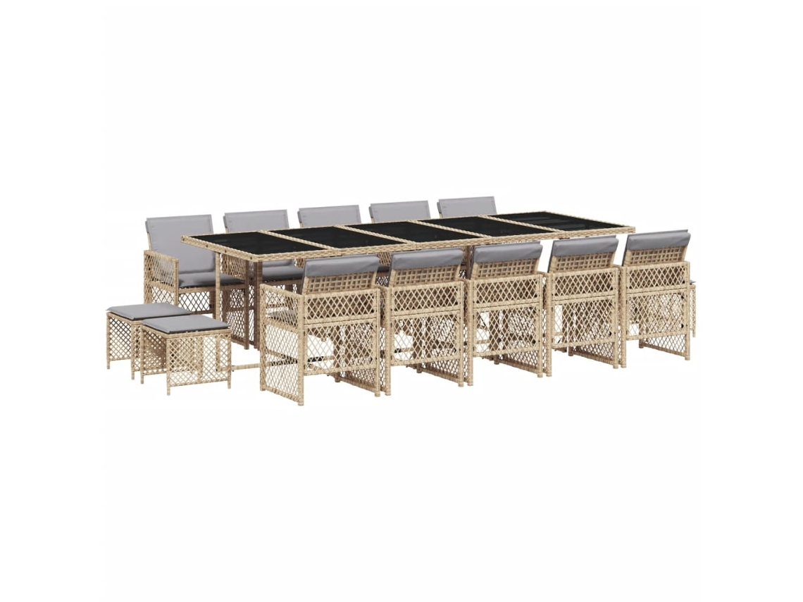 Garden Dining Set, Garden Dining Sets Vidaxl Bege Rattan / Vime (n/a)