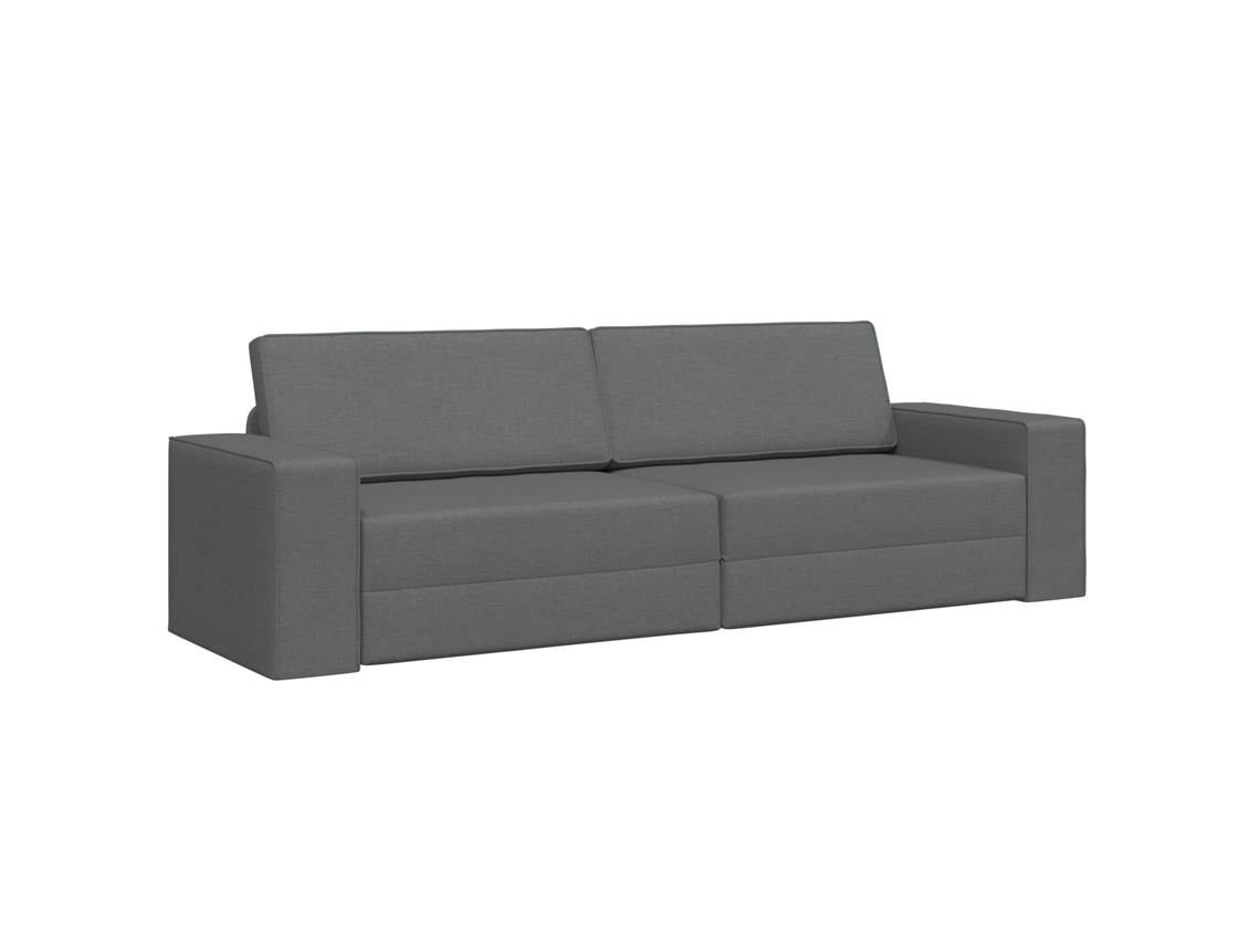 Conjunto 1 Sofá-cama Vidaxl Cinzento Tecido (245 X 78 X 77 Cm)