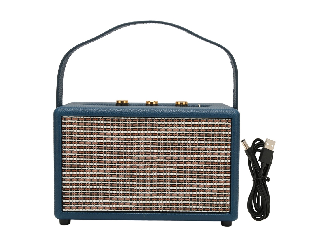 Caixa de Som Bluetooth Vintage LAXISCREED Azul Safira
